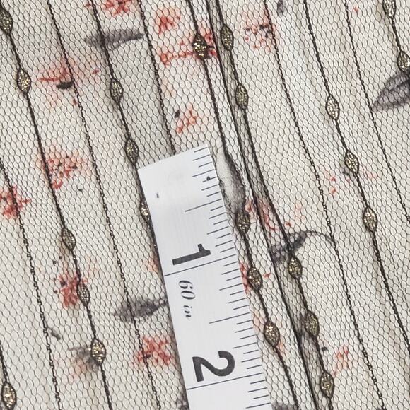 Dark Romance Victorian Sheer Lace Floral Studded Tiered Midi Dress Whimsigoth Sm - Picture 16 of 16